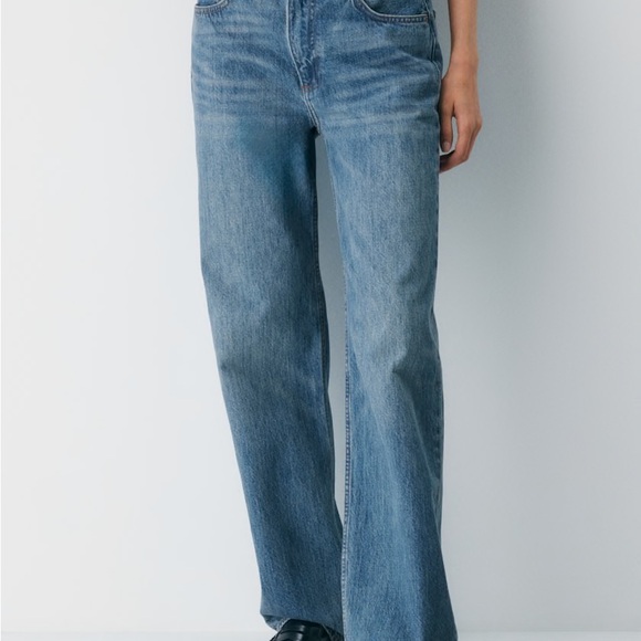 Denim Forum Blue Flare Jeans - Picture 1 of 7